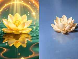 （几乎无支撑）金莲台/莲华/净莲/莲花摆件