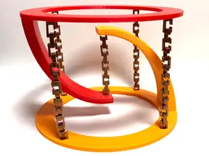 Tensegrity Table with interchangeable roof color