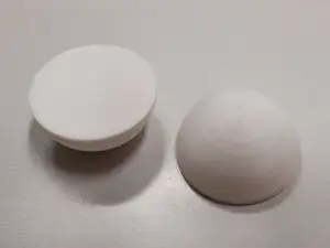 15-105mm hollow hemispheres w/ ~2.5mm thick walls