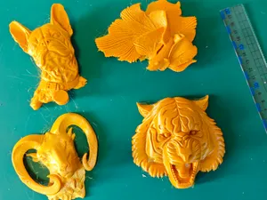 4款 动物 狗 金鱼 老虎 羊 可以贴墙上 背面也可以贴薄磁铁当冰箱贴