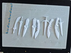古代武器模型 全套兵器十八般迷你金属摆件刀剑男孩玩具刀 一键打印 免安装 可以放大