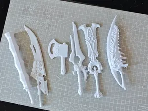 古代武器模型 全套兵器十八般迷你金属摆件刀剑男孩玩具刀 一键打印 免安装 可以放大