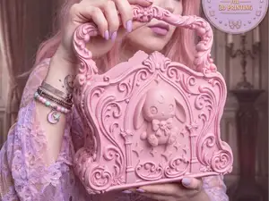 Kawaii Gothic Bunny Purse Pastel Goth Handbag