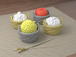 解压按键（小笼包，灌汤包，榴莲，苹果）