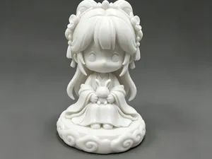 Q 版嫦娥（古风仕女抱兔）