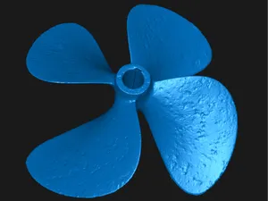 3D Scan Bronze Marine Propeller Revopoint POP4