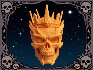 Dark Crowned Skull King Collectible Statue