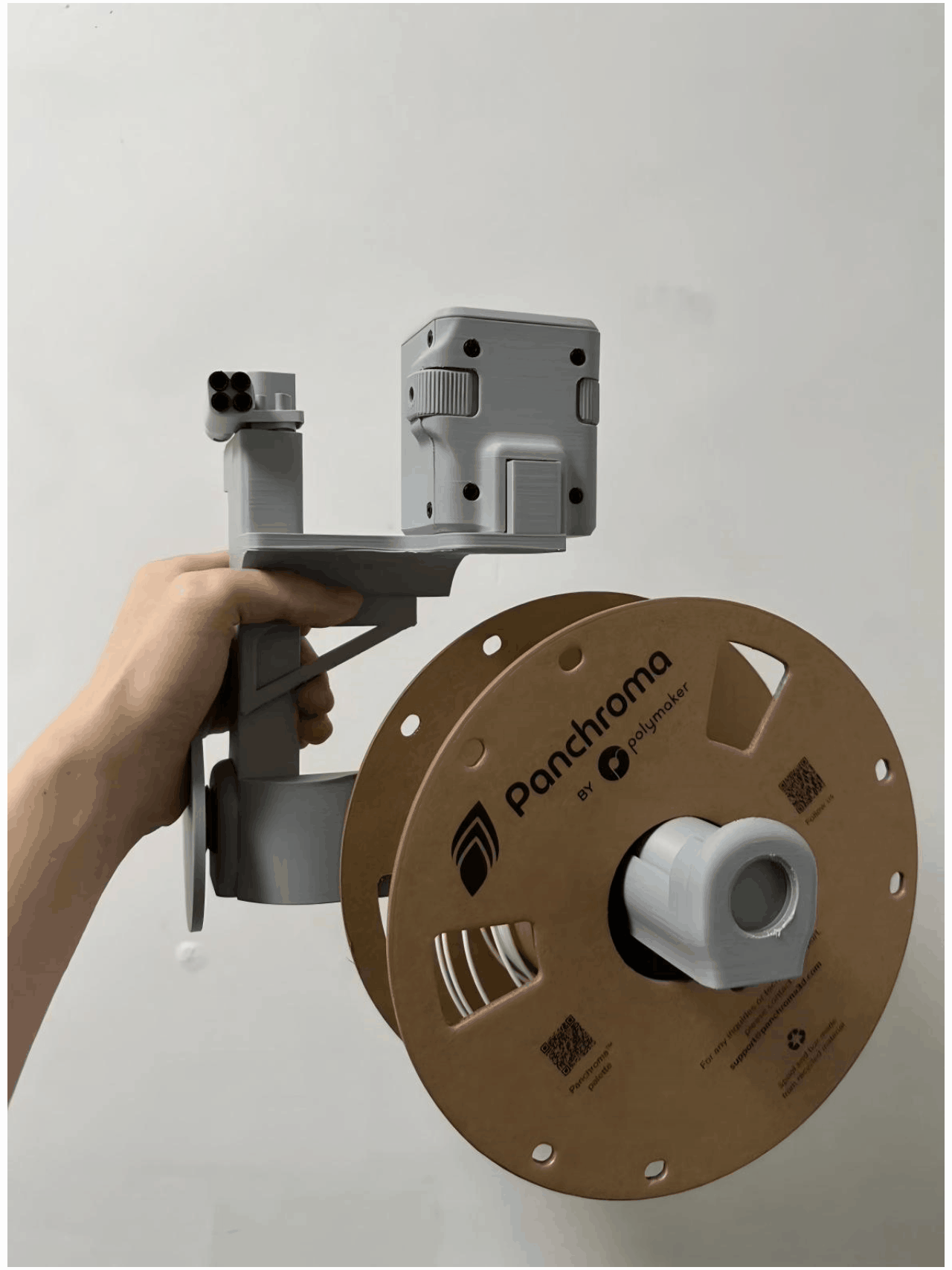 【兼容变轨器+AMS堆叠】X2D/P2S-TPU辅助进料支架+左侧轴承外挂料盘支架+五通支架整合V1