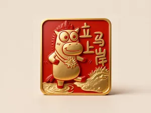 马上上岸2026年摆件-中国新年农历马年-春节好运招福字-儿童涂色玩具