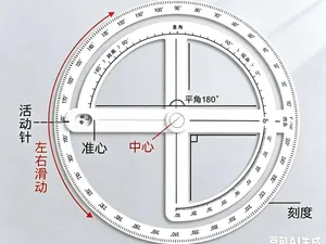 360°多功能量角器