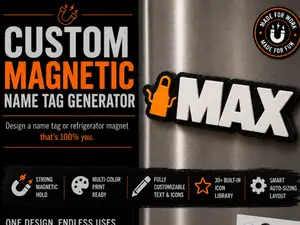Ultimate Parametric Magnetic Name Tag Generator
