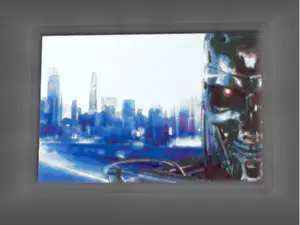 《底特律:变人》游戏主题浮雕灯箱_CMYK耗材_lithophane light