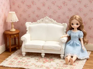 bjd娃娃 娃屋造景 娃屋家具 豪华沙发