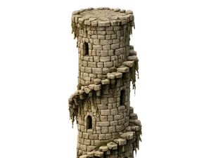Mossy-Ruins Cobblestone Tower