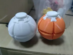 压钮球(使用柔性材料则无需橡皮筋)
