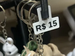 Plaquinha de preço para chaveiros - Configurável