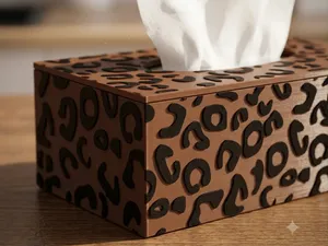 Taschentuch Box mit Leoparden Design