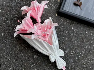 蝴蝶结手捧花花束花瓶花器