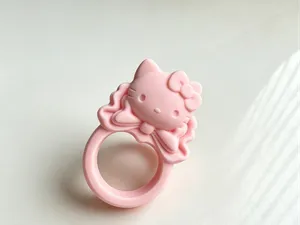 蝴蝶结凯蒂猫kitty戒指