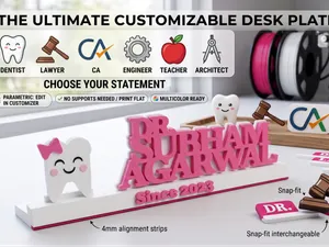 Custom Profession Desk Plate-Teacher,CA,Lawyer