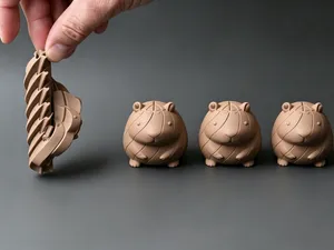 伸缩滑溜卡皮巴拉解压玩具