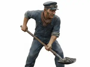 Steam Locomotive Fireman with Shovel