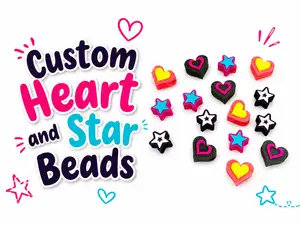 Custom Heart and Star Beads