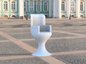 silla futurista sin soportes