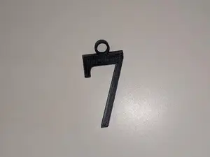 Number 7 Keychain