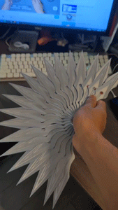 Seemingly a flying knife, it's actually a fan