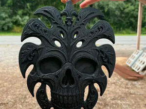 Victorian Monstera Skull