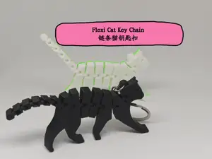 Flexi Cat Key Chain链条猫钥匙扣