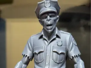Polizist der hart durchgreift