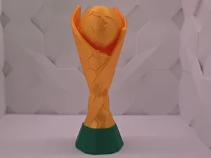 Moderner Fußball-Pokal mit Weltkugel – Trophäe