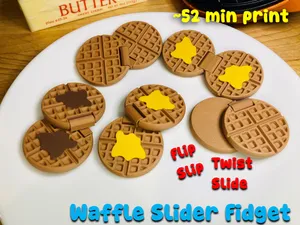 Waffle Slide and Twist Fidget Toy