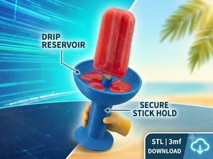 Popsicle Holder With Drip Guard