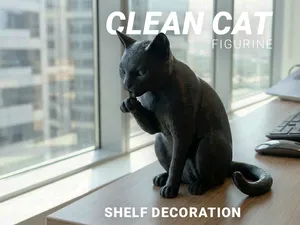 Modern Clean Cat Figurine