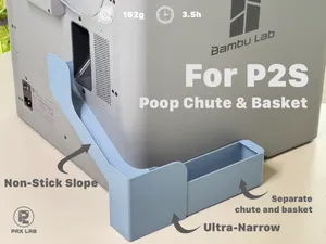 P2S Poop Chute & Basket - No-Stick Slope Design