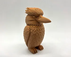 Wood Carved Kookaburra Totem