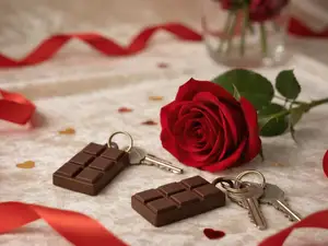 Chocolate Bar Couple Keychain