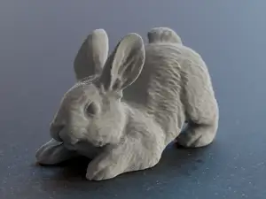Cute easter Bunny Rabbit stretching sculpture / Süßer Osterhase streckt sich