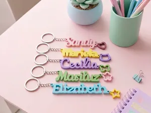 Llavero Nombre Personalizable Doble Conexión