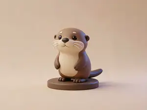 水獭-地球动物生物系列-幼儿认知百科-儿童涂色过家家玩具
