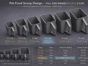 Pet Food Scoop - Multiple Sizes