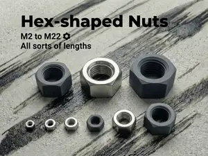 M2 - M22 Hex-Shaped Nuts (All sorts of lengths)