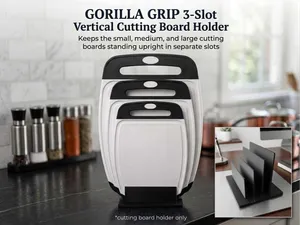 GORILLA GRIP 3-Slot Vertical Cutting Board Holder