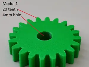 Evolentenstirnzahnrad (Involute gear) Modul 1