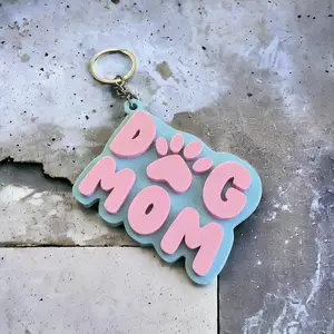 Dog mom keychain