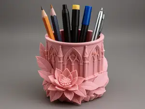 Gothic Lotus Pen & Pencil Holder