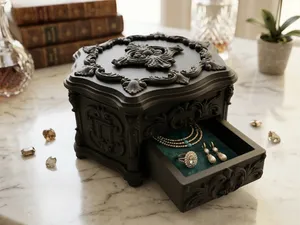 Baroque Jewelry Box - Ornate Treasure Casket
